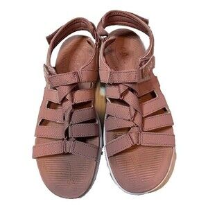 Ryka Women's Devoted Pink Strappy Athleisure Inspired Everyday Flat Sandals 10M